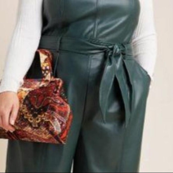 ✨HP NWT Anthro Samira Vegan Leather Jumpsuit - Picture 7 of 8